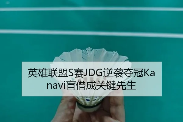 英雄联盟S赛JDG逆袭夺冠Kanavi盲僧成关键先生